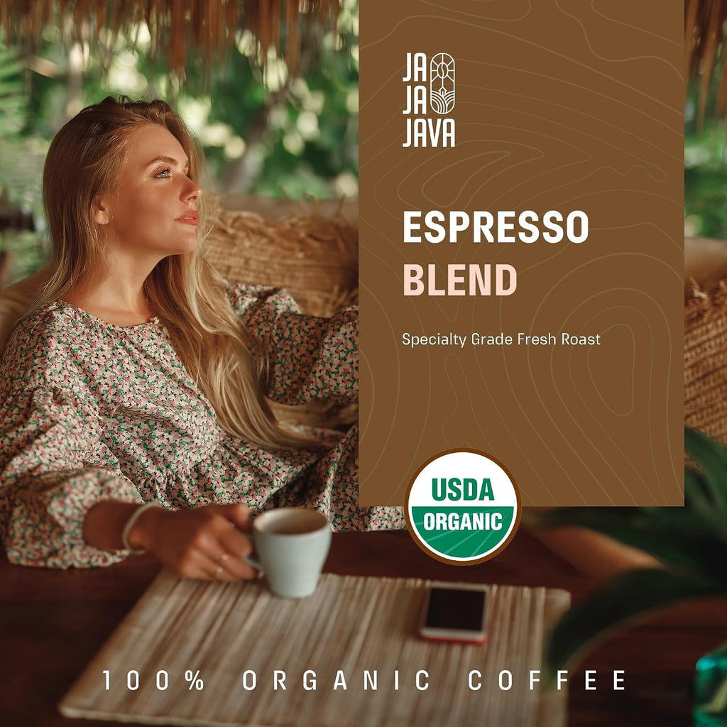 Organic Espresso Beans, Light Roast Whole Bean Coffee, Espresso Blend for Espresso Machine, Specialty Grade Arabica, USDA Organic, Fresh Roasted, 12 Oz - Haynesworld General Goods