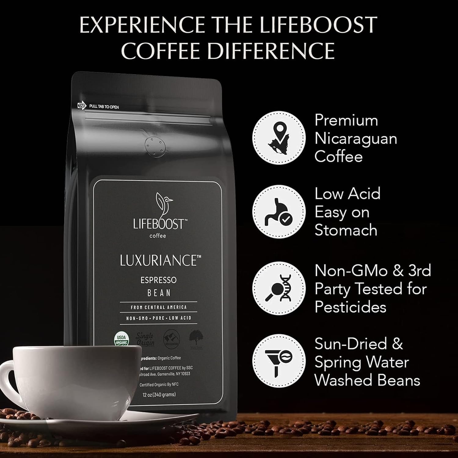 Organic Espresso Whole Bean Coffee - Low Acid Espresso Coffee - Haynesworld General Goods