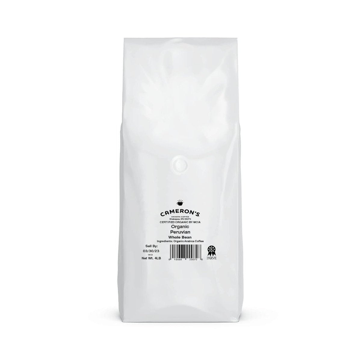 Organic Peru Whole Bean Coffee – 4 lb Bag (Fresh Roasted) - Shop Coffee Hobby