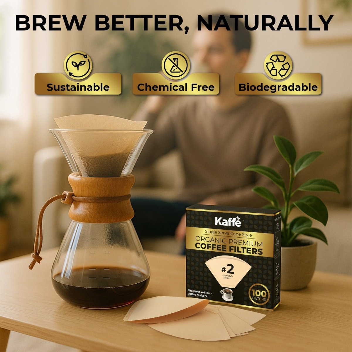 Organic Premium Coffee Filters 2, KFCF02B - Shop Coffee Hobby