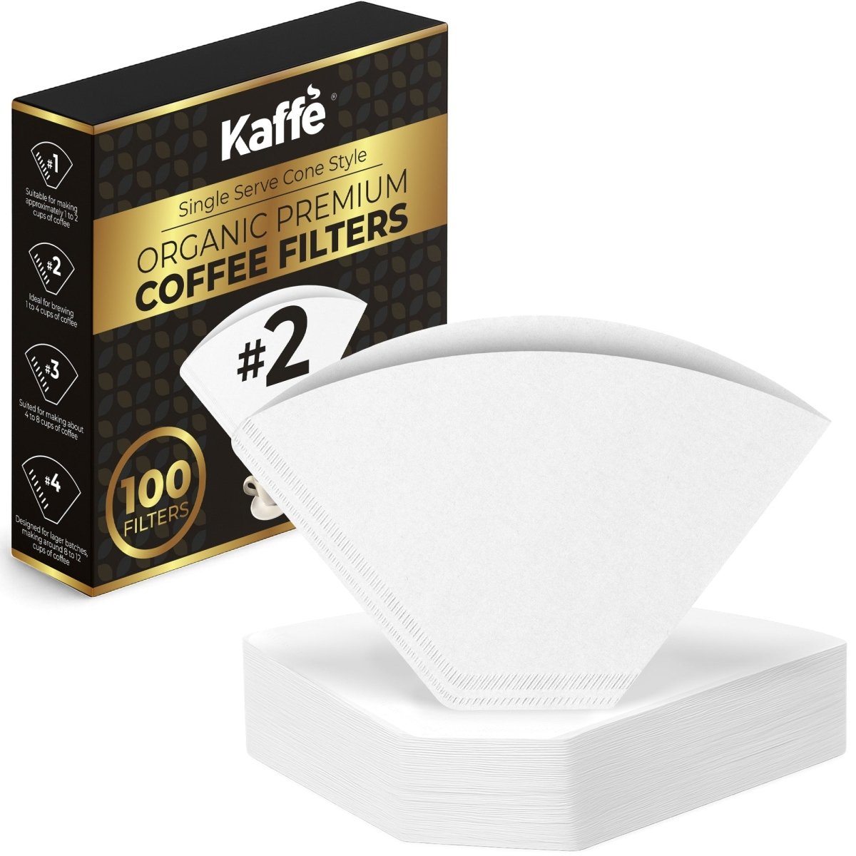 Organic Premium Coffee Filters 2, KFCF02W - Shop Coffee Hobby