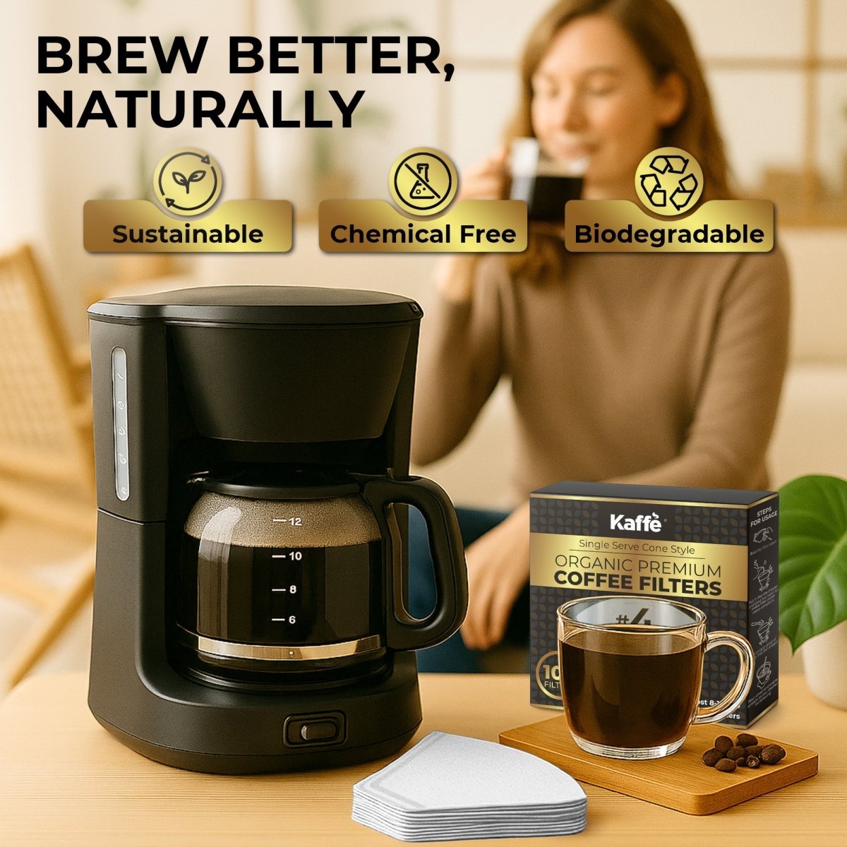 Organic Premium Coffee Filters 4, KFCF04W - Shop Coffee Hobby