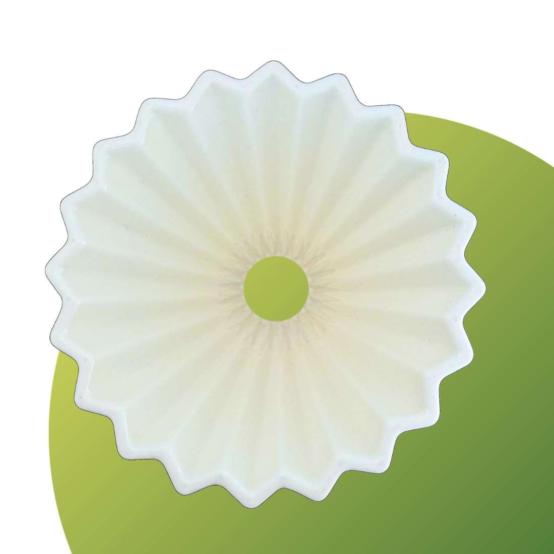 Green to Mean Coffee Origami Pour-Over – Ceramic Dripper with Wooden Base