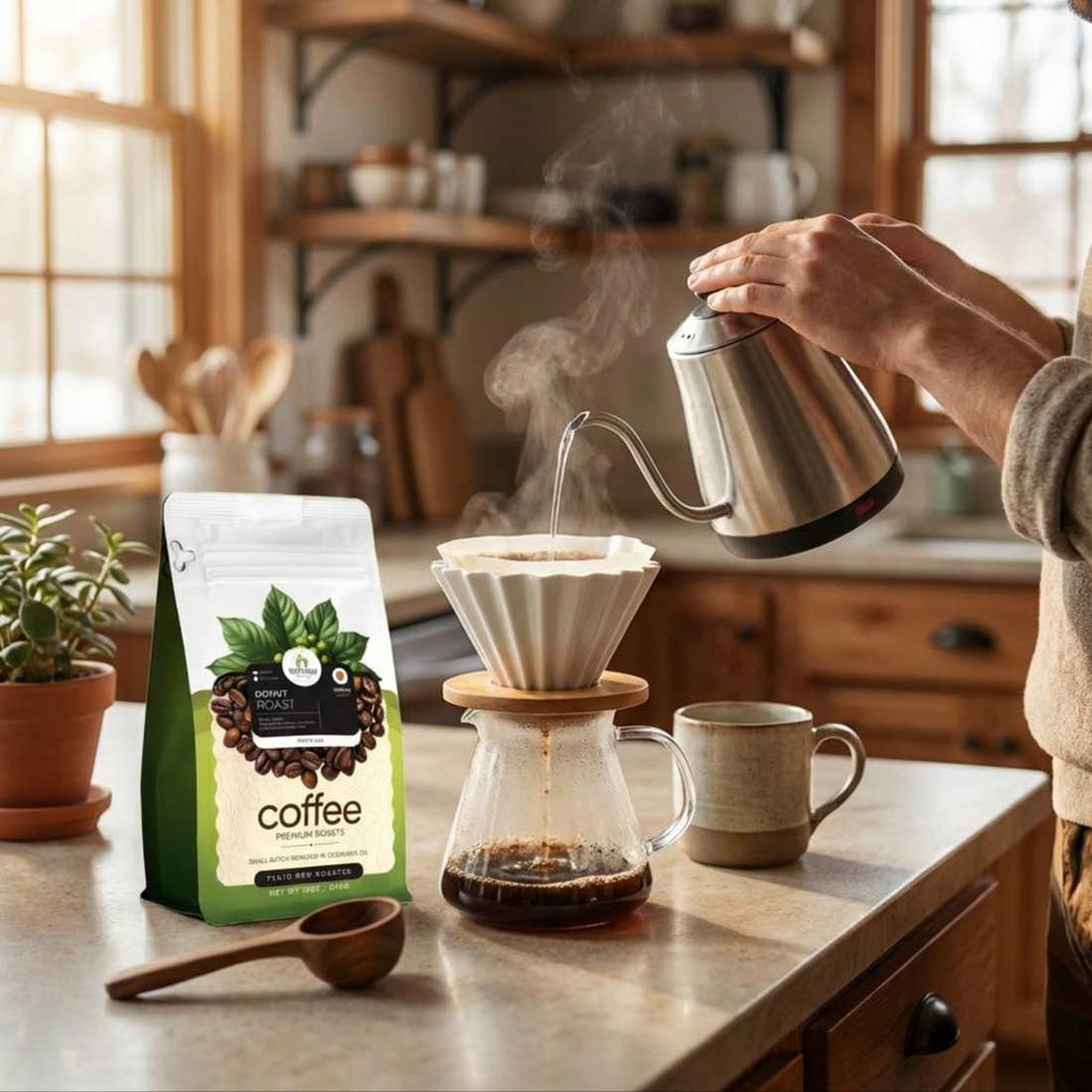 Green to Mean Coffee Origami Pour-Over – Ceramic Dripper with Wooden Base