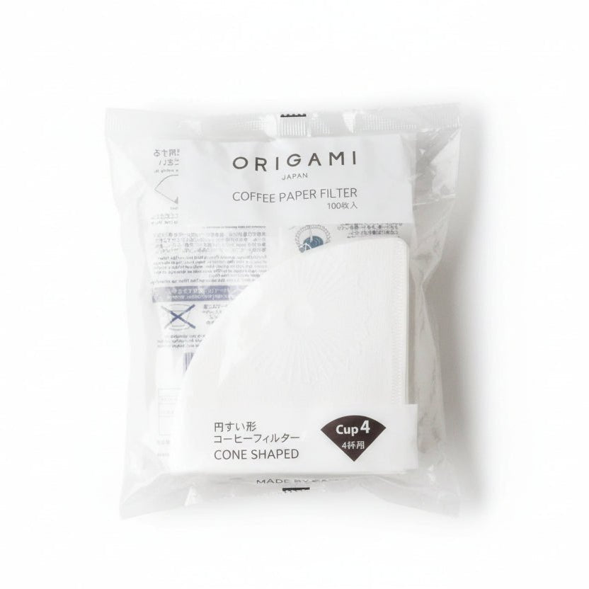 Space Camp ORIGAMI Pour-Over Coffee Paper Filters, Medium Size (1-4 cups), 100 Pack