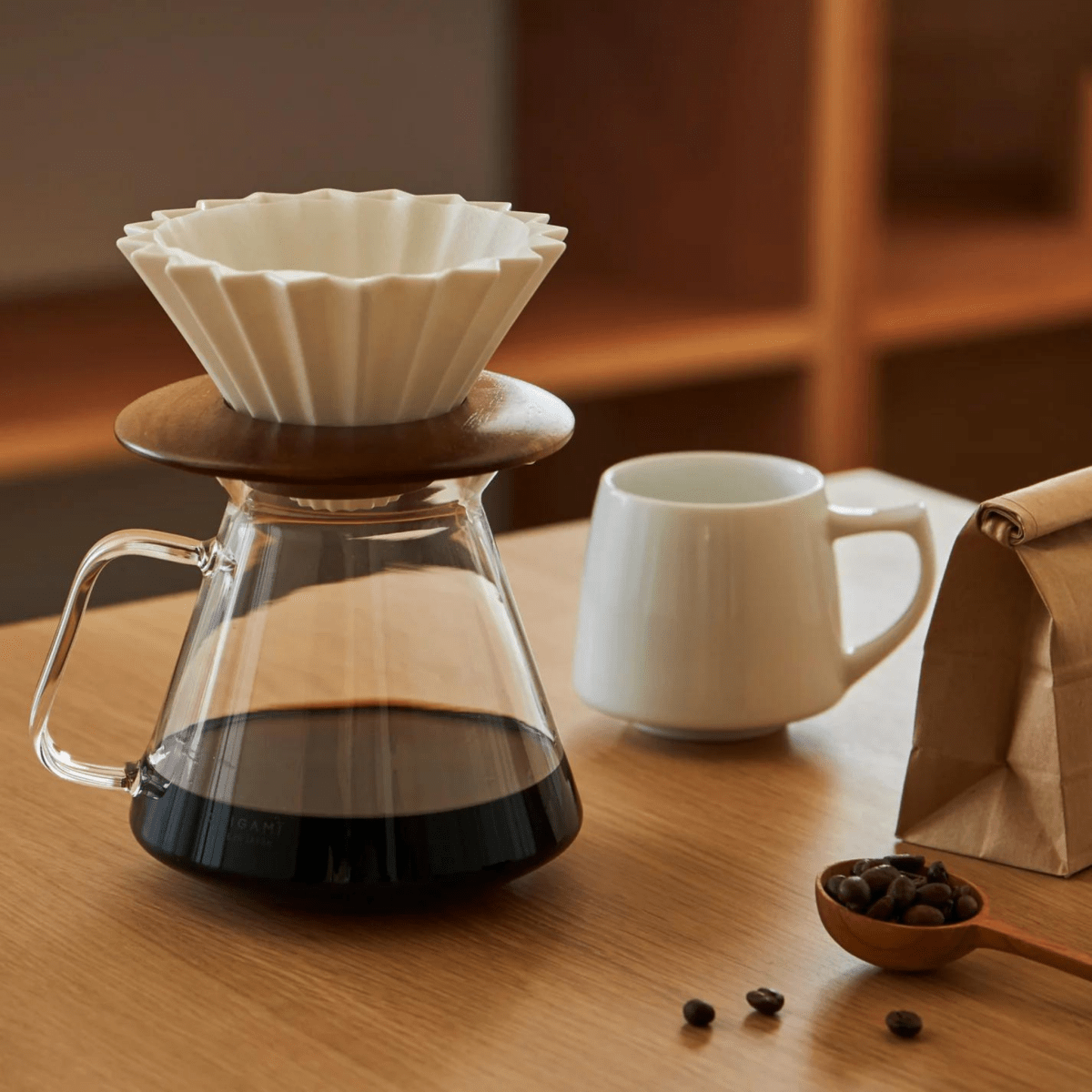 ORIGAMI x HARIO Borosilicate Glass Coffee Server - Shop Coffee Hobby