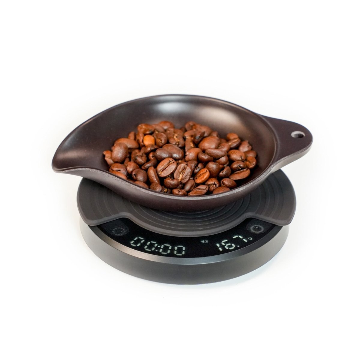 OutIn Claro Rechargeable Coffee Scale – 0.1g Precision version shown