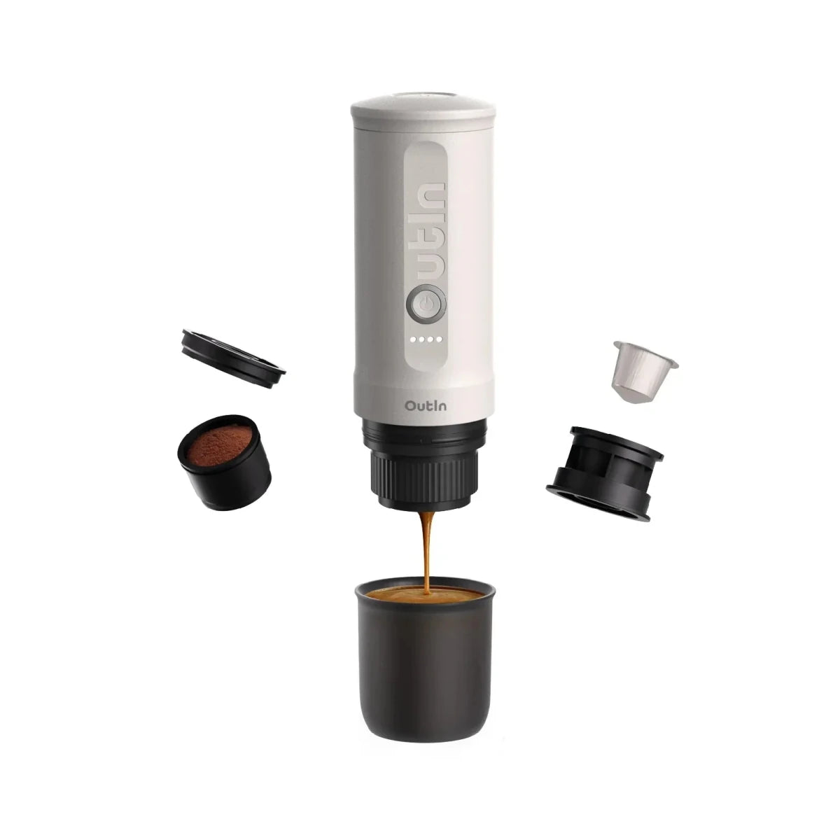 OutIn Nano Portable Electric Espresso Maker – Pearl White