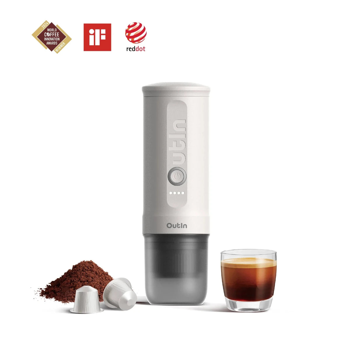 Nano Portable Electric Espresso Maker in Pearl White
