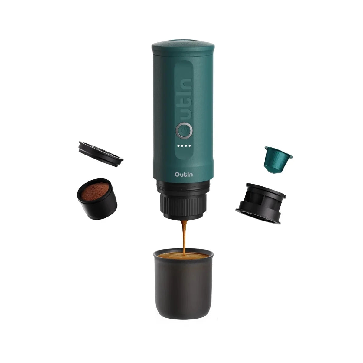 OutIn Nano Portable Electric Espresso Maker in Teal