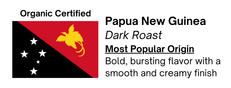 Papua New Guinea Dark Roast Coffee – Fair Trade Organic | Bendix Coffee Roasters - Shop Coffee Hobby