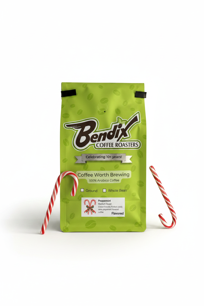 Peppermint Flavored Coffee – Smooth & Sweet Medium Roast by Bendix Coffee Roasters - Shop Coffee Hobby