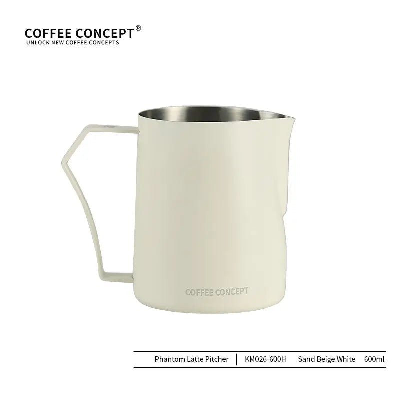 Phantom Precision Latte Art Pitcher – 600ml Narrow‑Spout Stainless Steel Pitcher for Advanced Patterns - Shop Coffee Hobby