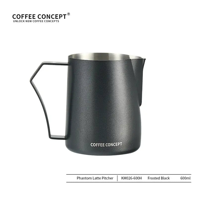 Phantom Precision Latte Art Pitcher – 600ml Narrow‑Spout Stainless Steel Pitcher for Advanced Patterns - Shop Coffee Hobby