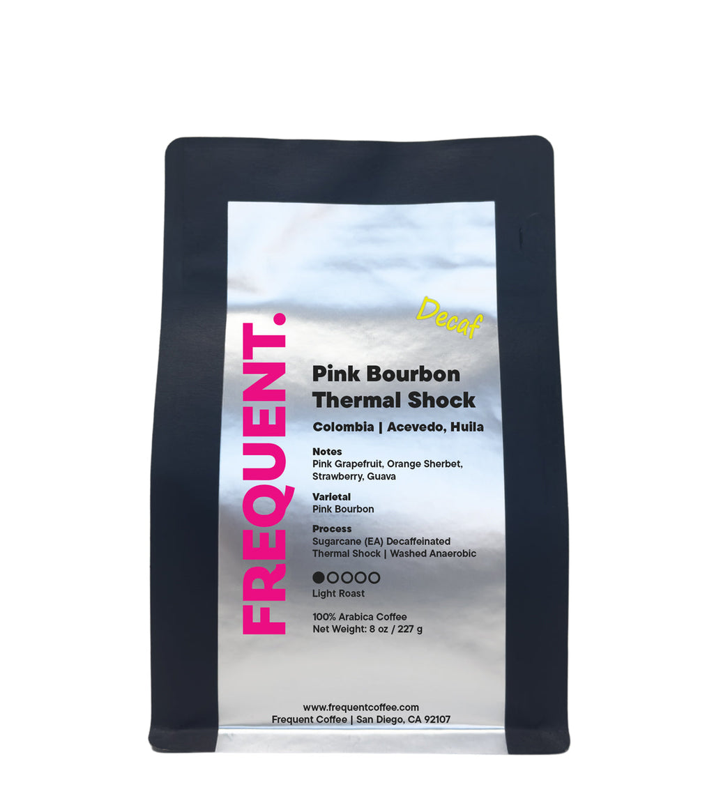 Pink Bourbon Thermal Shock Sugarcane Decaf Coffee | Colombia | 8 oz