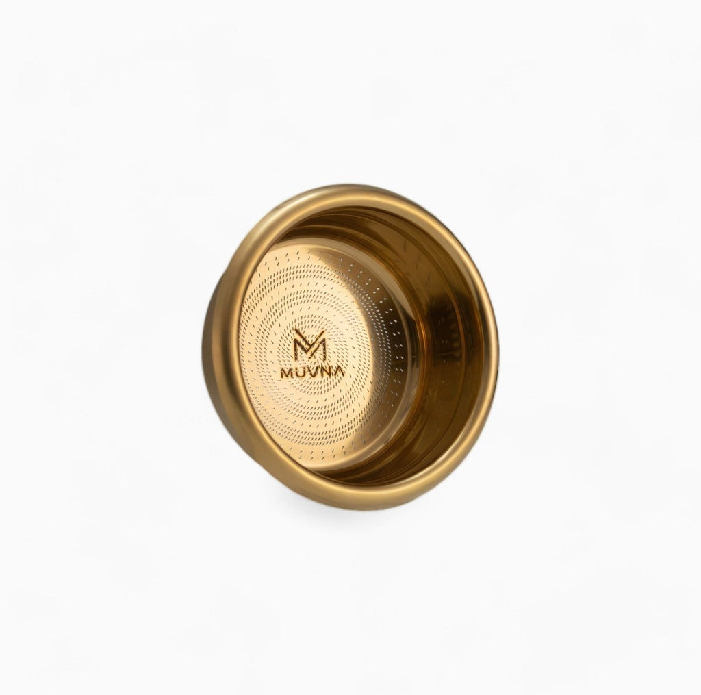 58mm Titanium Gold Portafilter Baskets for Espresso, 18g, 20g, 22g