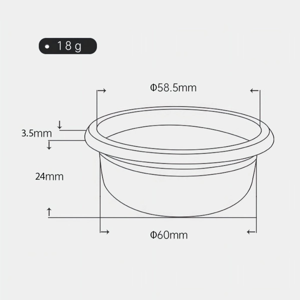 51mm to 58mm Italian Precision Portafilter Baskets for Espresso