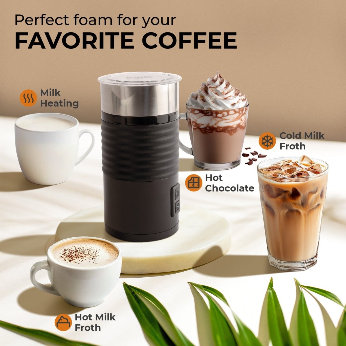 Pour-in Milk Frother w/ Silicone Base, KF6061 - Shop Coffee Hobby