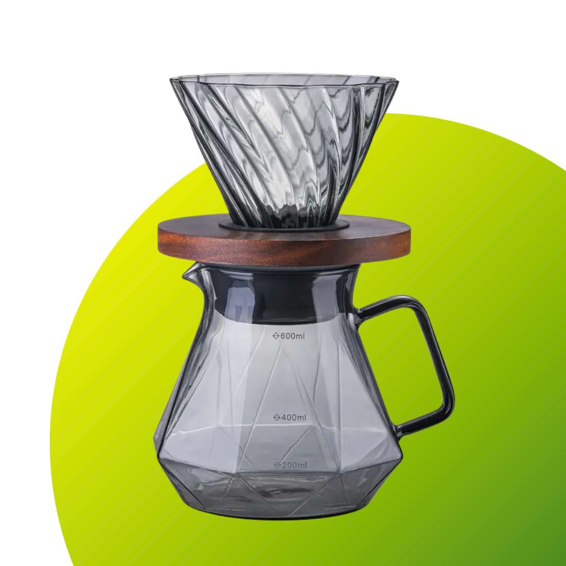 Green to Mean Coffee Glass Pour-Over Set – Dripper & Carafe
