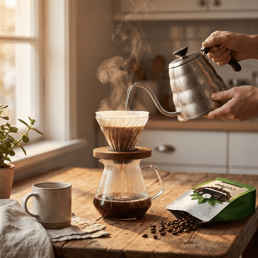 Green to Mean Gooseneck Pour Over Kettle — 1.0L with Built-In Thermometer