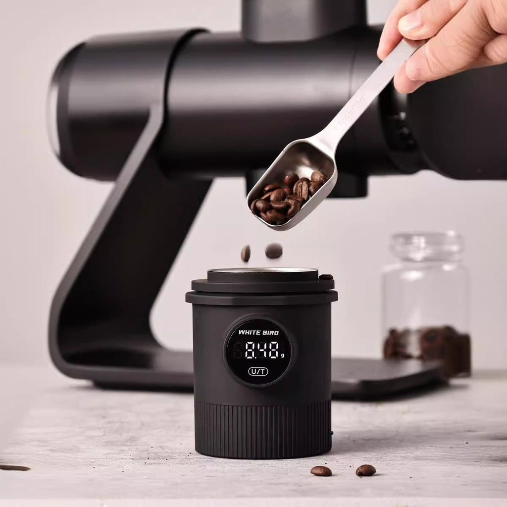 Precision Coffee Scale & Powder Dropping Device – 0.1g Accuracy (Black/Silver) - Shop Coffee Hobby