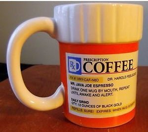 Prescription Coffee Mug Ceramic Cup Milk Mug Water Drinking Cups Funny Gift for the Caffeine Lover - Shop Coffee Hobby