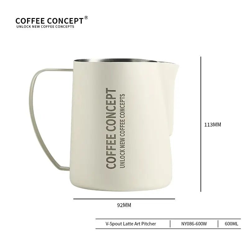 Pro Latte Art Pitcher - Eagle Beak Precision Spout 400ml/600ml, Advanced Patterns Under $25 - Shop Coffee Hobby