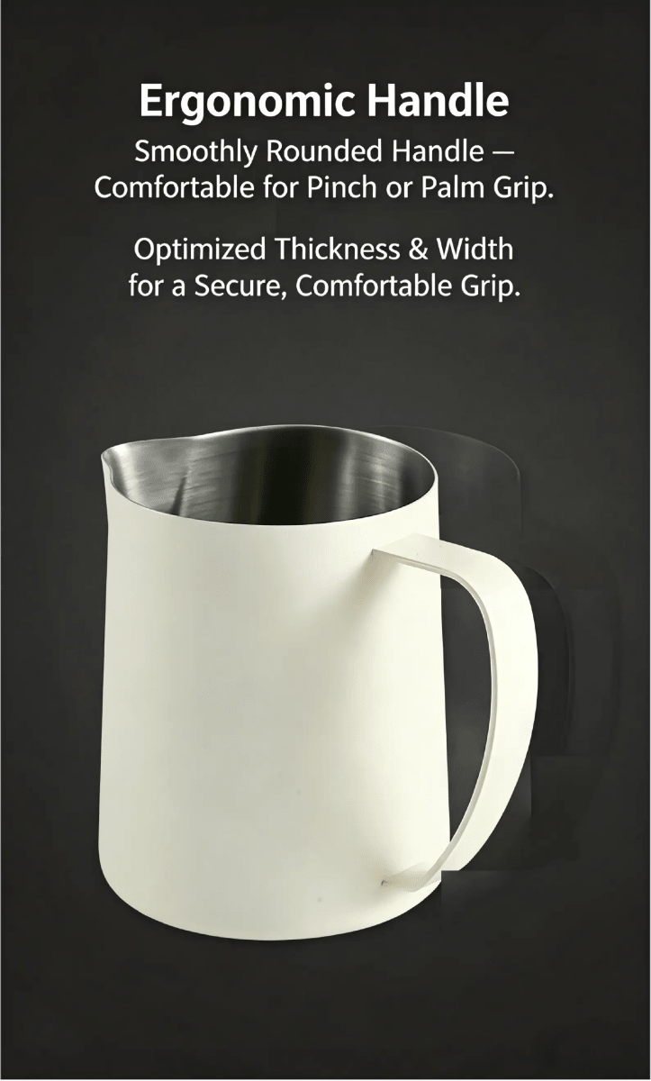 Pro Latte Art Pitcher - Eagle Beak Precision Spout 400ml/600ml, Advanced Patterns Under $25 - Shop Coffee Hobby