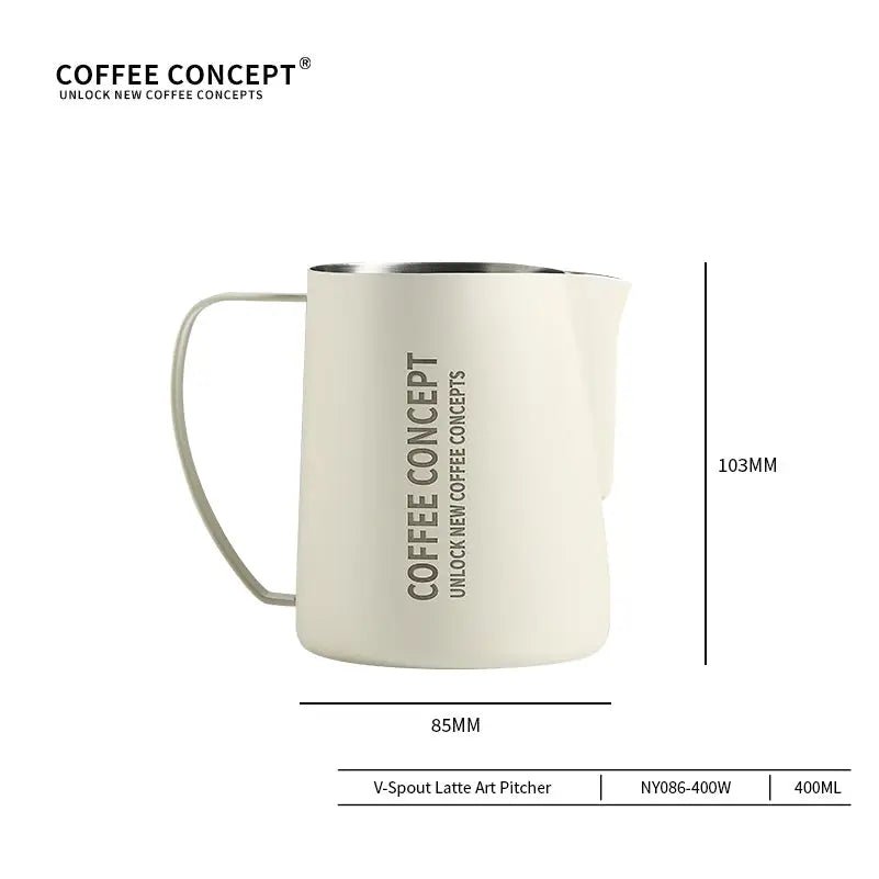 Pro Latte Art Pitcher - Eagle Beak Precision Spout 400ml/600ml, Advanced Patterns Under $25 - Shop Coffee Hobby
