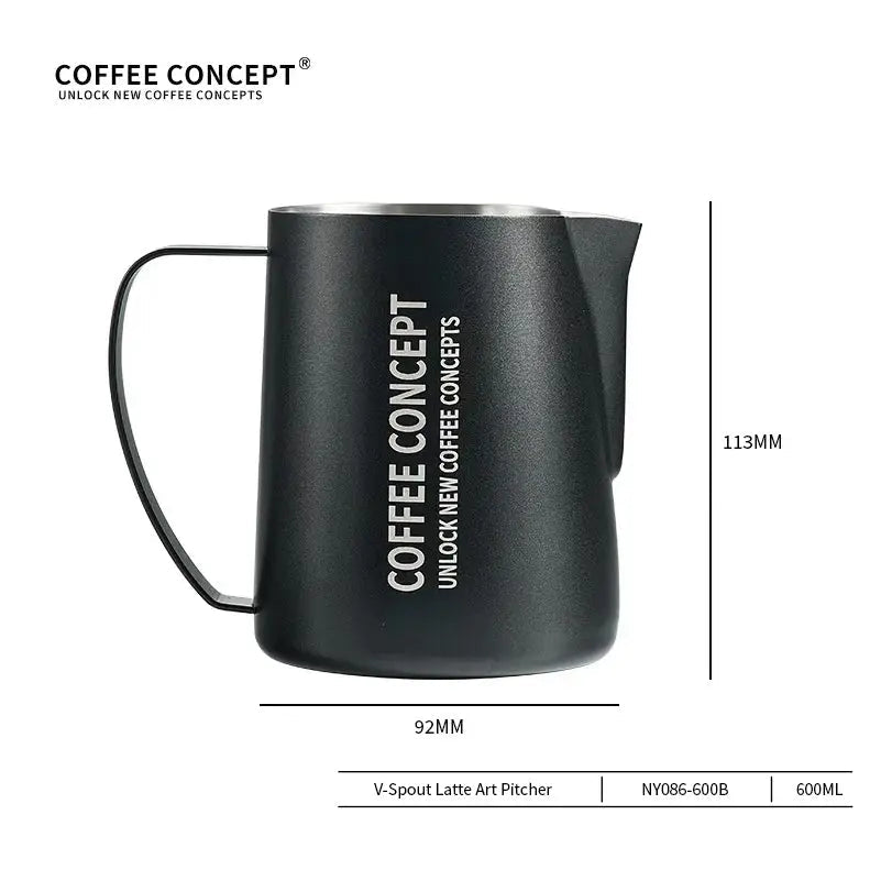Pro Latte Art Pitcher - Eagle Beak Precision Spout 400ml/600ml, Advanced Patterns Under $25 - Shop Coffee Hobby