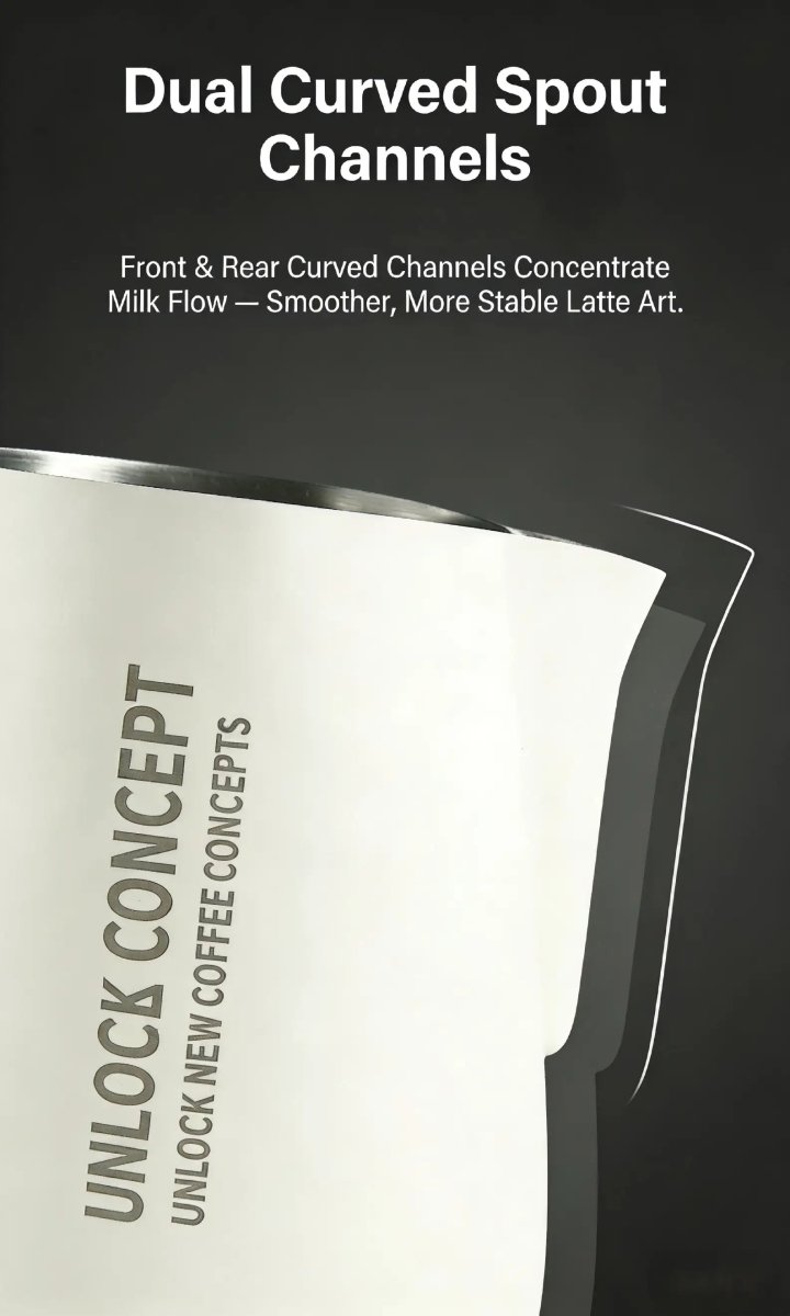 Pro Latte Art Pitcher - Eagle Beak Precision Spout 400ml/600ml, Advanced Patterns Under $25 - Shop Coffee Hobby