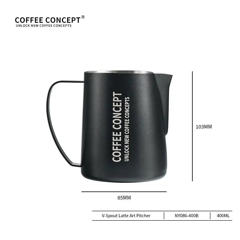 Pro Latte Art Pitcher - Eagle Beak Precision Spout 400ml/600ml, Advanced Patterns Under $25 - Shop Coffee Hobby