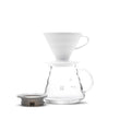 Hario V60 02 Ceramic Pour Over Set – Dripper, 600ml Glass Server & Filters