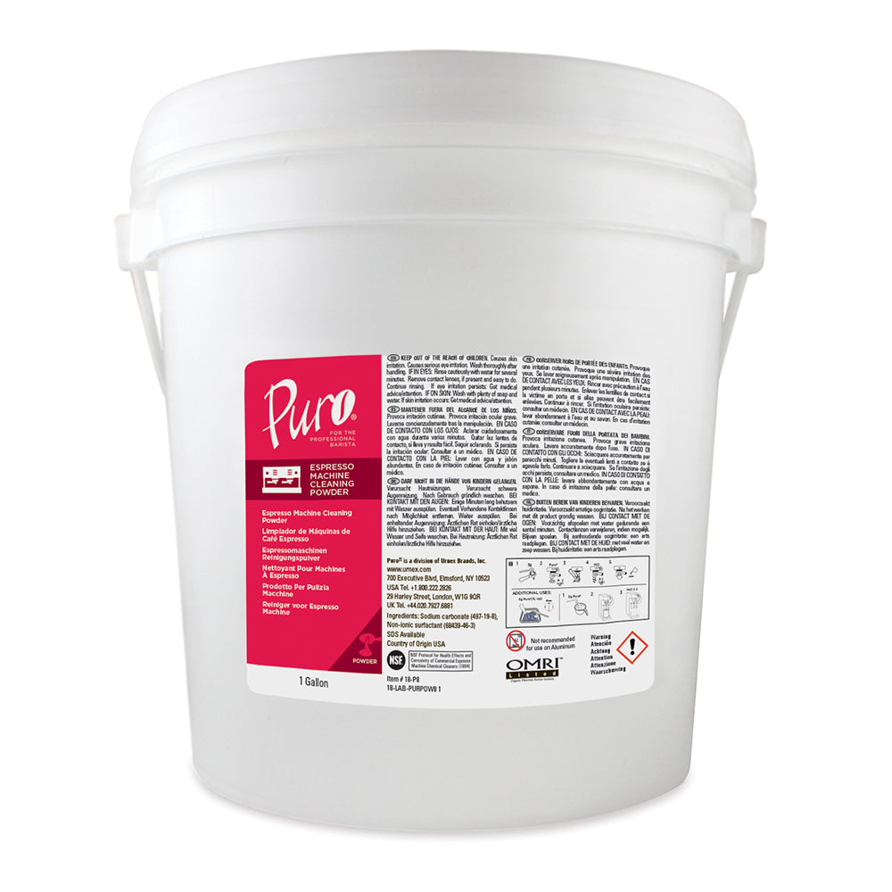 Puro Espresso Machine Cleaning Powder - 1-Gallon Pail