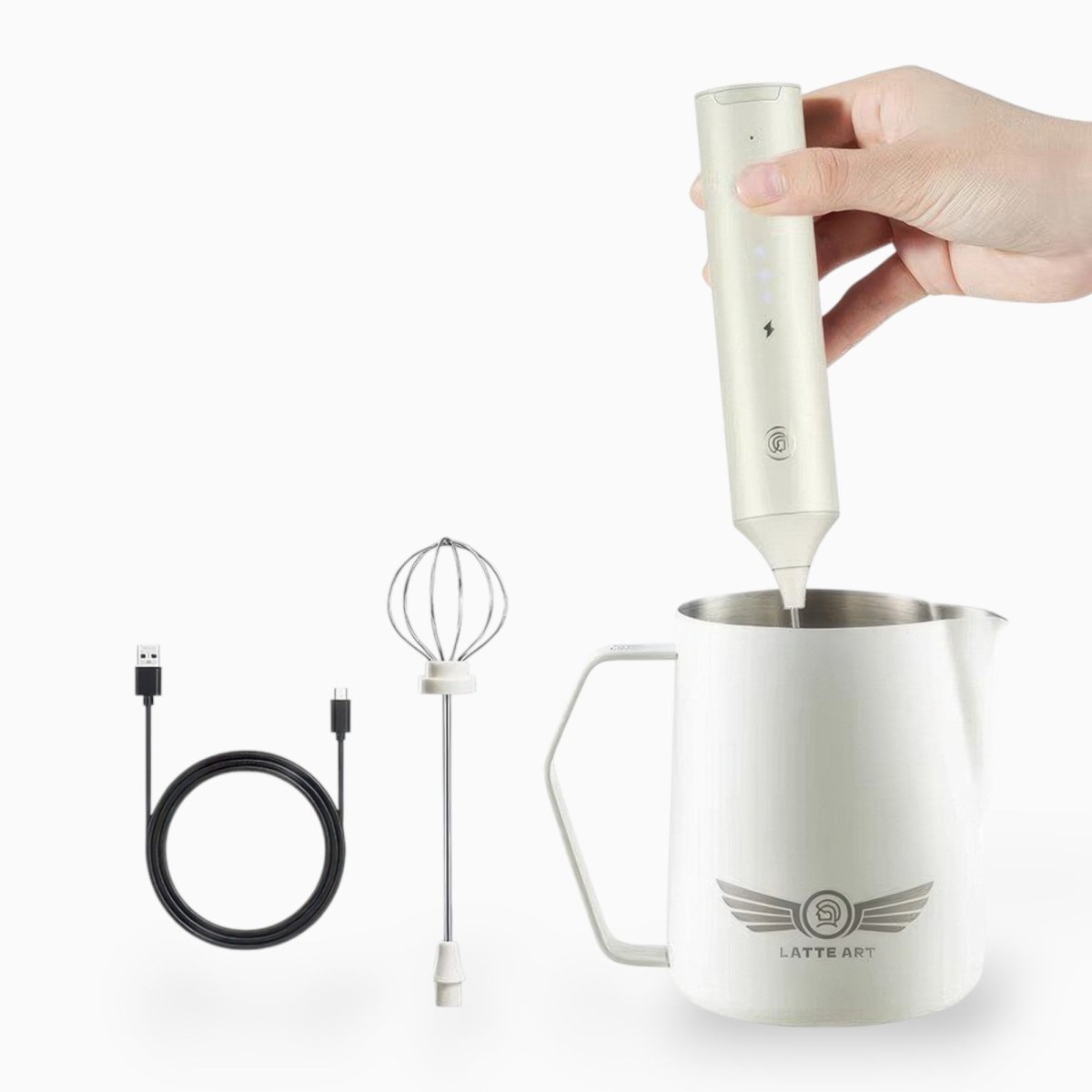 Rechargeable Milk Frother with Stepless Speed Control - Shop Coffee Hobby