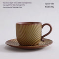 Retro Ceramic Espresso Cup & Plate Set, 120ml - Shop Coffee Hobby