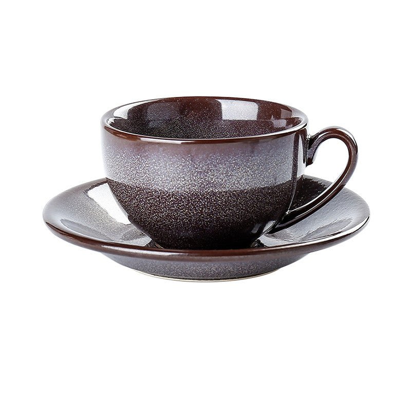 Retro Chinese-Style Porcelain Latte Cup with Spoon, 250ml - Shop Coffee Hobby