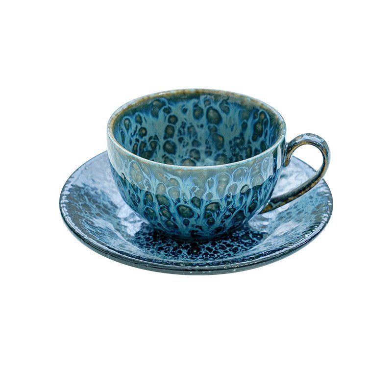 Retro Chinese-Style Porcelain Latte Cup with Spoon, 250ml - Shop Coffee Hobby