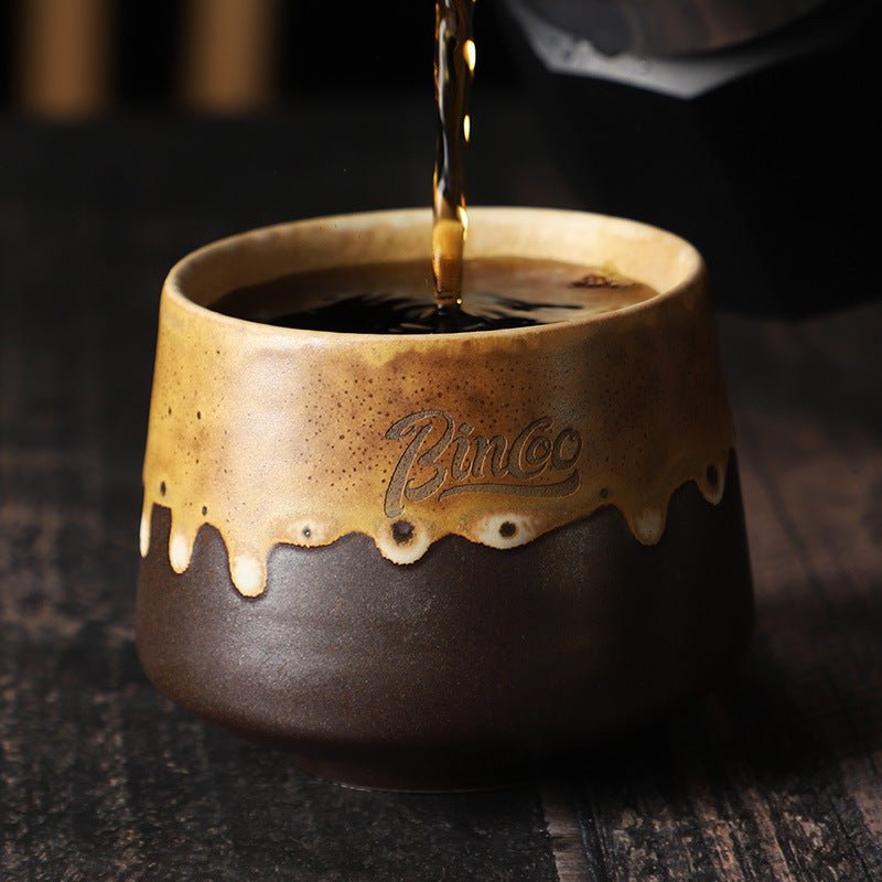 Retro Hand-Glazed Ceramic Espresso Mug, 200ml - Shop Coffee Hobby