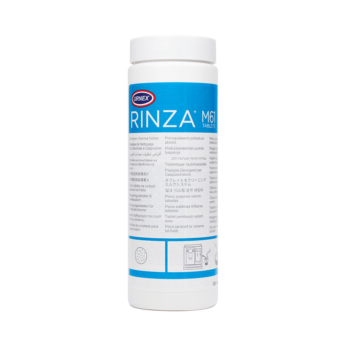 Urnex Rinza M61 Milk Frother Cleaning Tablets, 120 Count