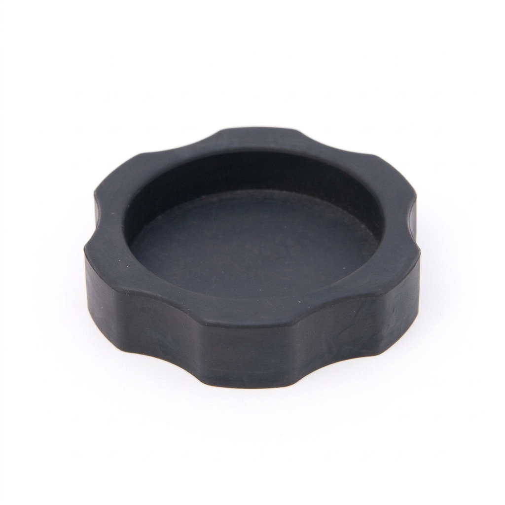 Rubber tamper seat on a clean white background