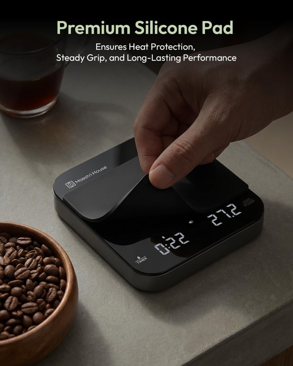 S2 Espresso Coffee Scale with Timer – USB‑C Rechargeable, 2kg/0.1g Precision (Black & Silver) - Shop Coffee Hobby