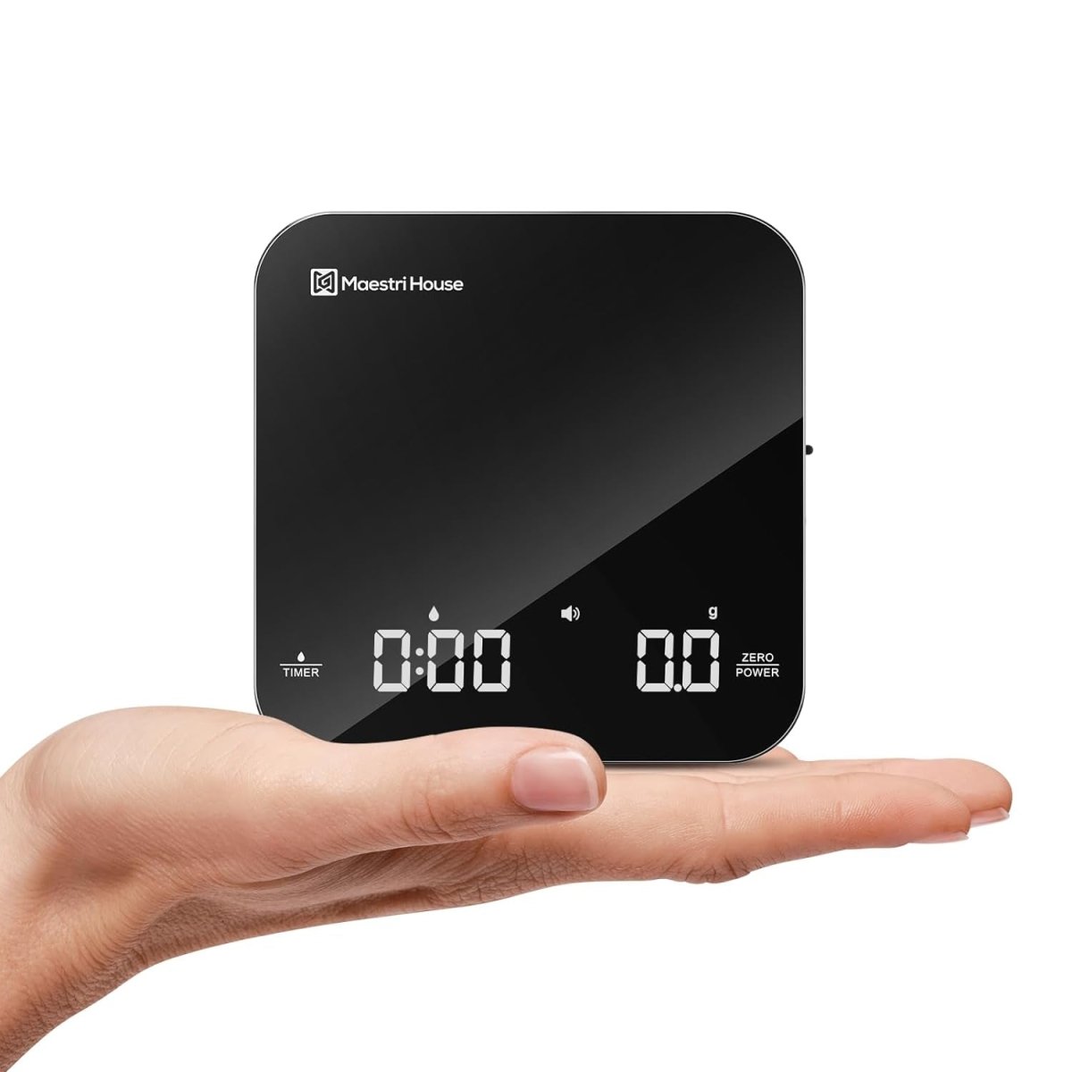 S2 Espresso Coffee Scale with Timer – USB‑C Rechargeable, 2kg/0.1g Precision (Black & Silver) - Shop Coffee Hobby