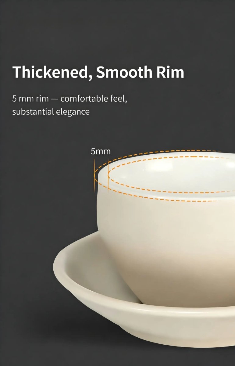 Sawada‑Style Wide‑Mouth Latte Art Cup – 300ml Ceramic (Khaki, Wheatland Gray, Juniper Green, Ore White, Hepburn Black) - Shop Coffee Hobby