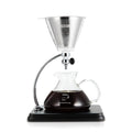 Yama Glass Silverton Brewer w/ Black Base & Silver Accents - Shop Coffee Hobby