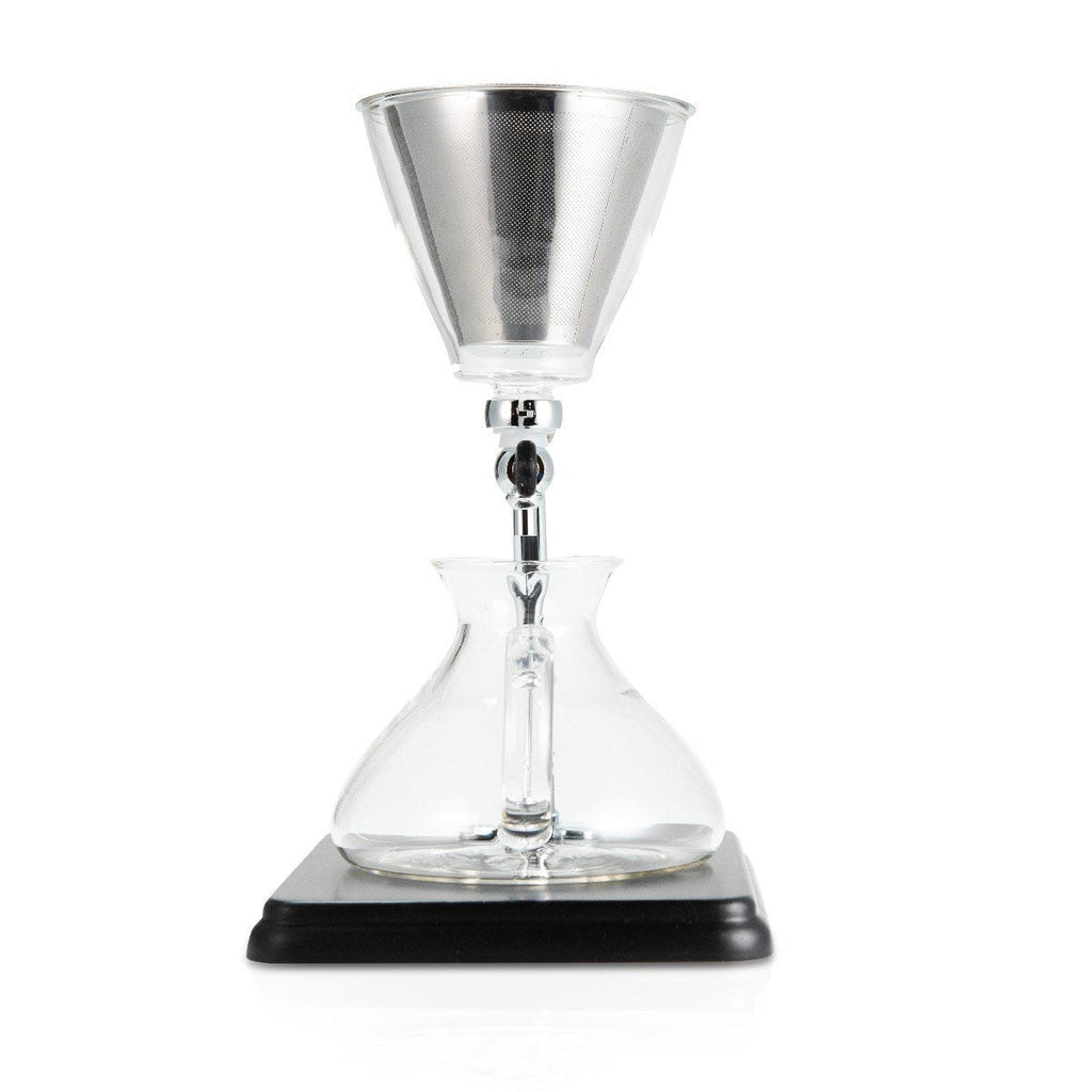 Yama Glass Silverton Brewer w/ Black Base & Silver Accents - Shop Coffee Hobby