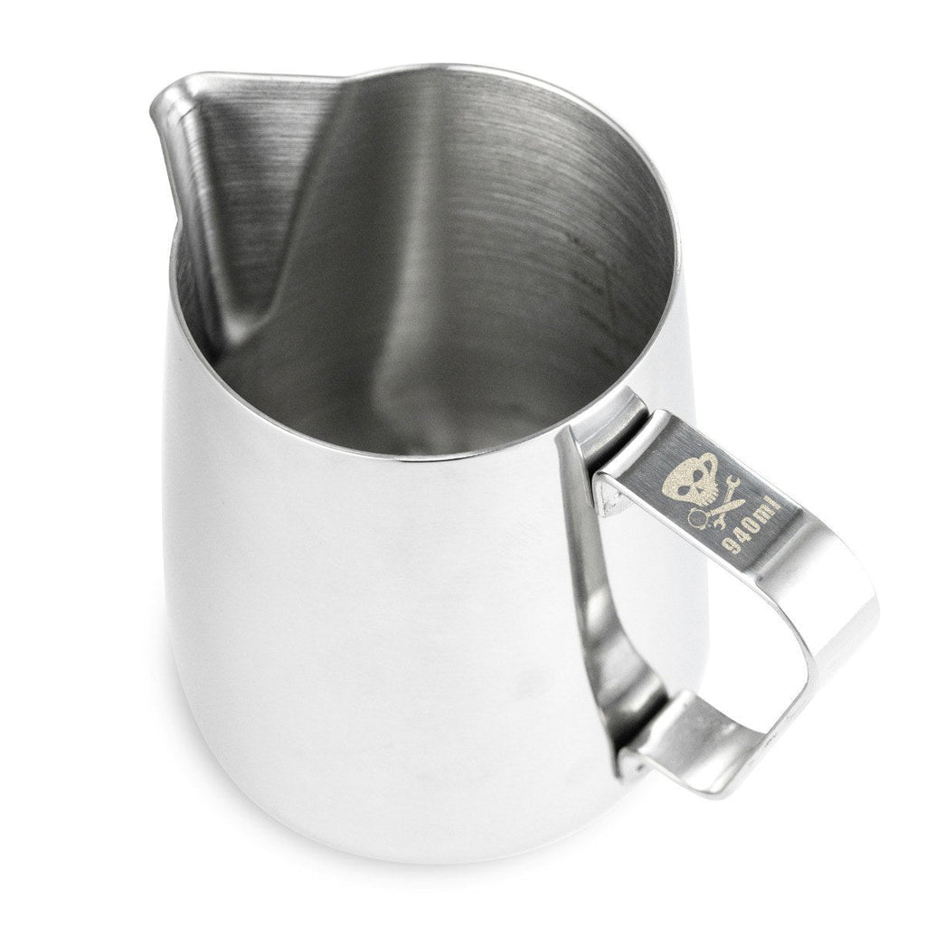 Barista Basics Milk Frothing Pitcher, 32oz, Silver