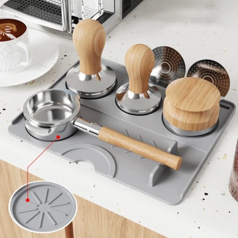 spresso Tamping Mat & Distributor Station – Non‑Slip Silicone Portafilter Pad for Barista Workflow - Shop Coffee Hobby