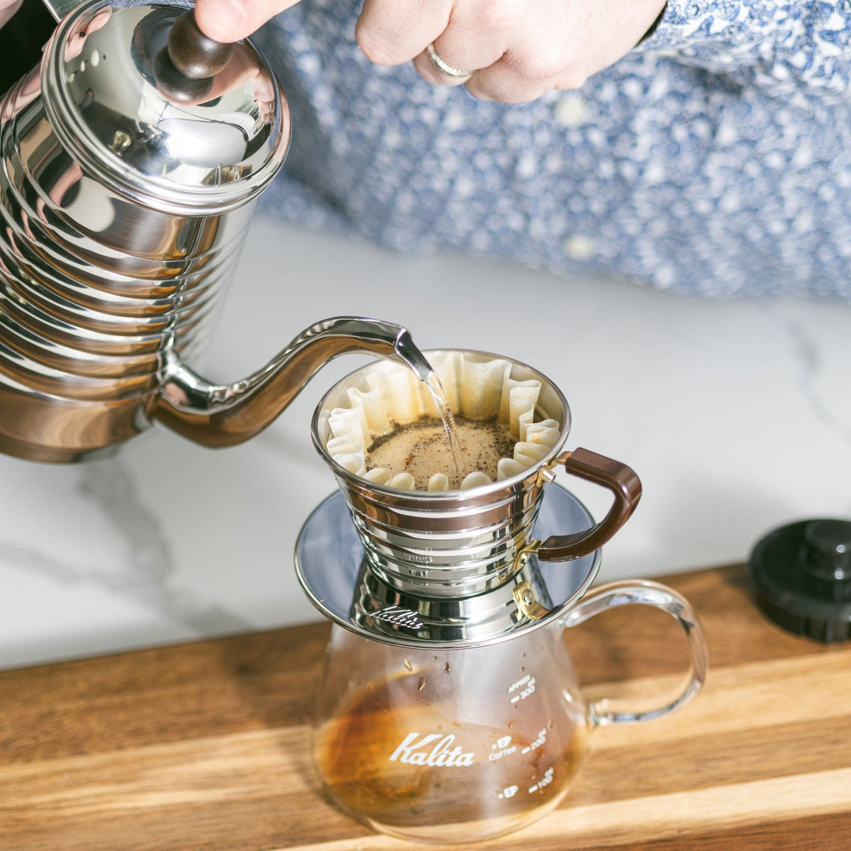 Kalita Wave 155 Stainless Steel Pour-Over Dripper