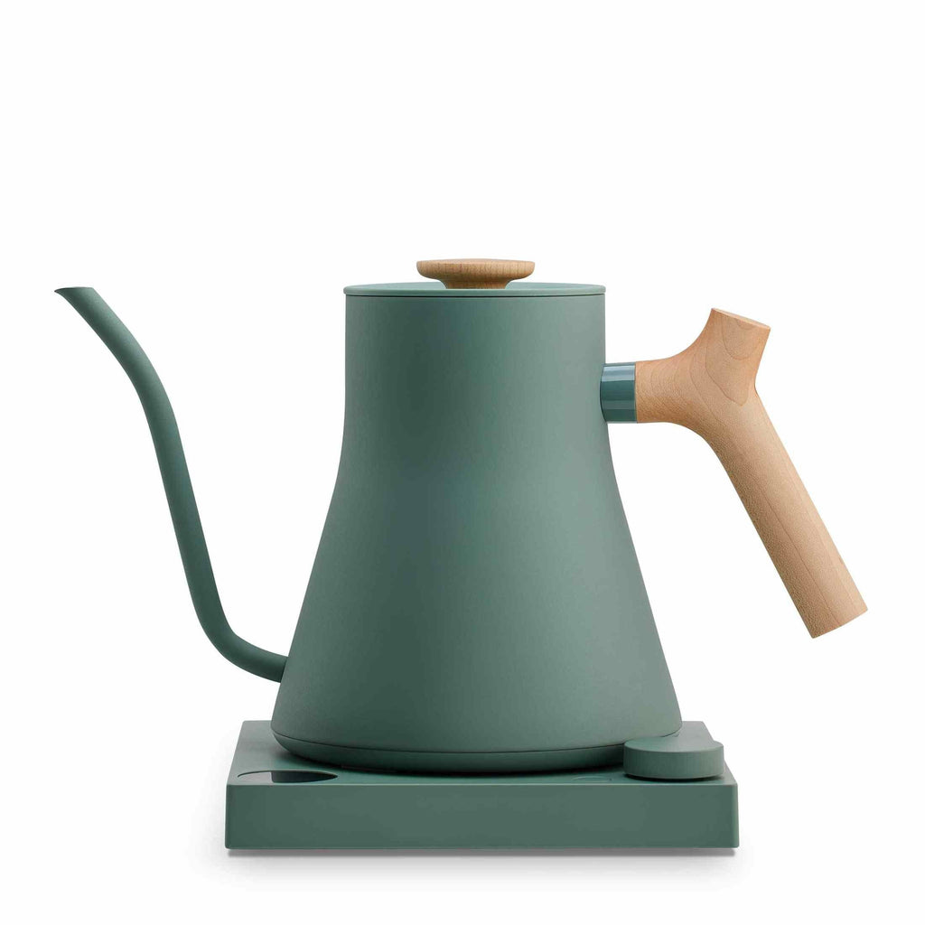 Espresso Parts Fellow Stagg EKG Pro Gooseneck Kettle in Smoke Green & Maple
